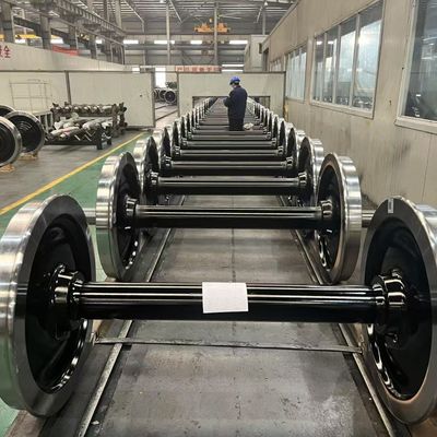 1000 mm spoorwegwielstel voor wagons 22.9T asbelastingswagonwielstel