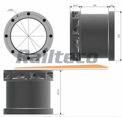 Y32MS Spoorweg bogie asbox